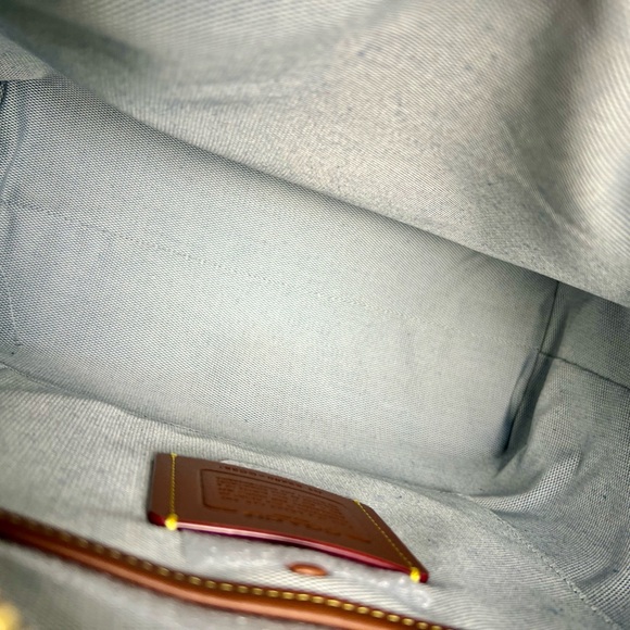 Coach Blue Rogue 30 Bag Colorblock with Gold Rivets CC381 - Picture 8 of 11